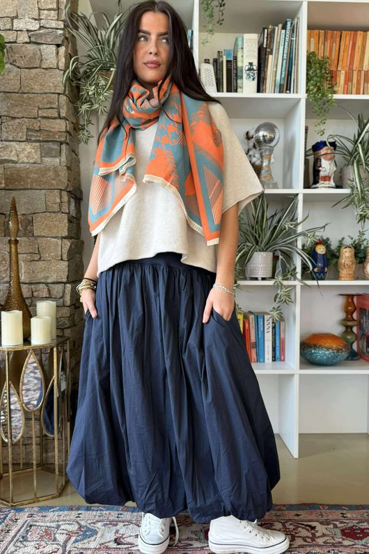 Hanbury Scarf Aperol & Sage /50=